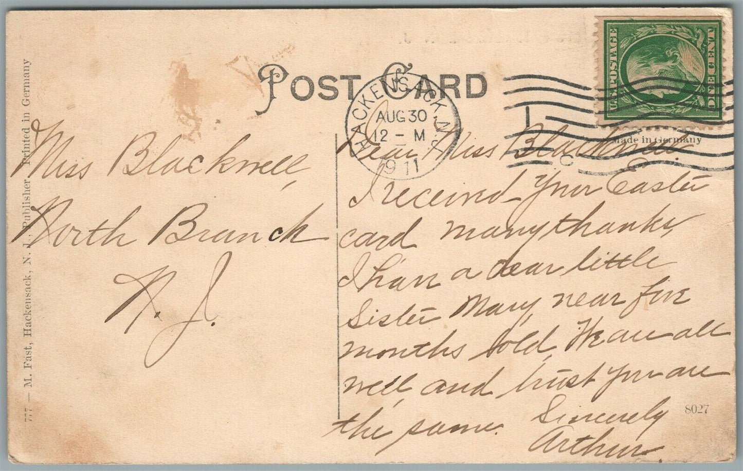 HACKENSACK NJ ORITANI BOATHOUSE ANTIQUE POSTCARD