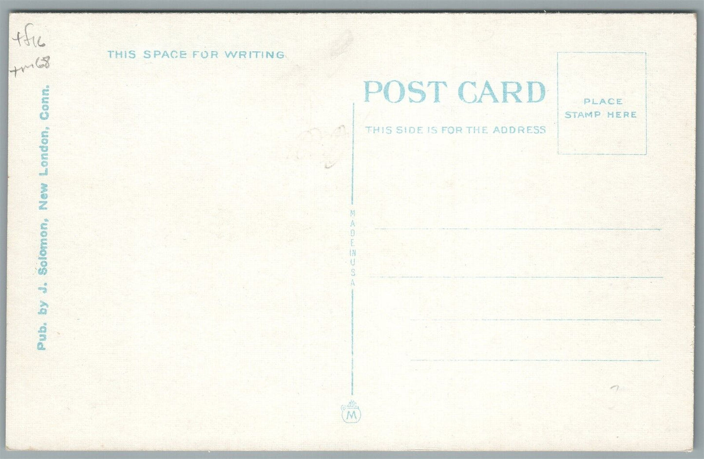 OCEAN BEACH CT BENTLEY AVENUE ANTIQUE POSTCARD