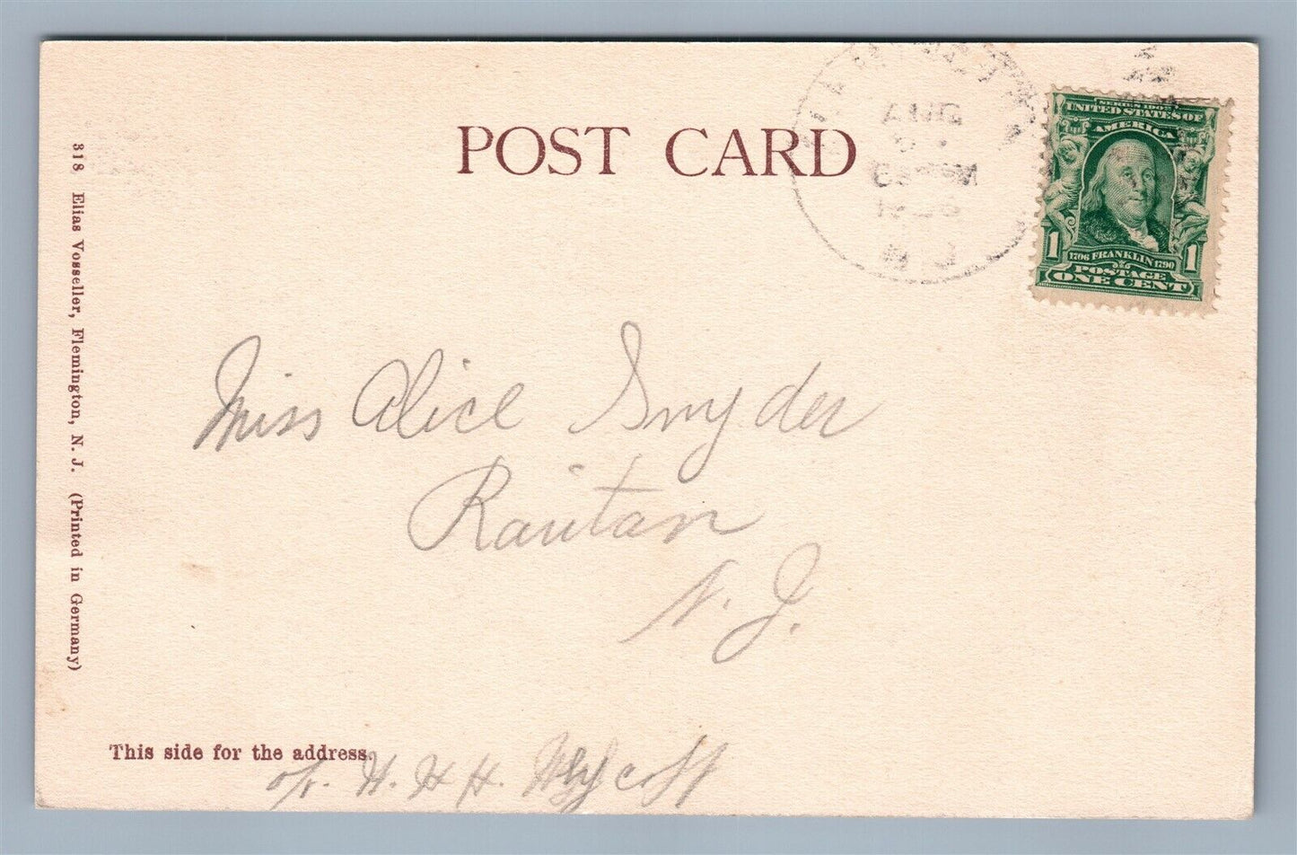FLEMINGTON NJ COURT HOUSE 1926 ANTIQUE POSTCARD