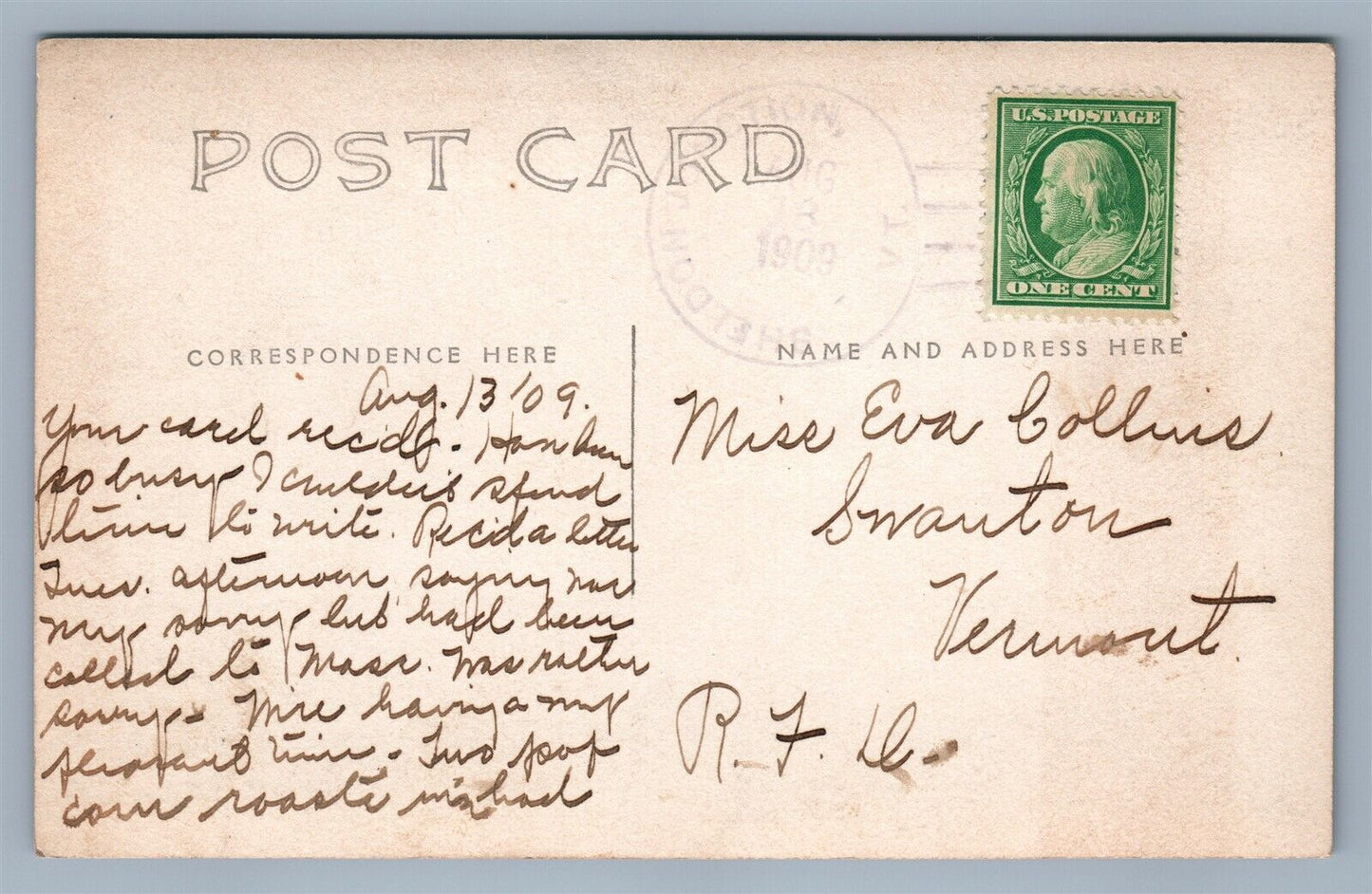 SHELDON VT RIVERSIDE CAMP BOARDING HOUSE ANTIQUE REAL PHOTO POSTCARD RPPC