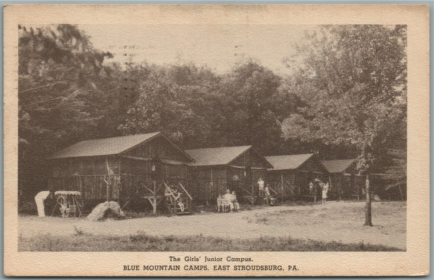 STROUDSBURG PA BLUE MOUNTAIN CAMPS GIRLS' CAMPUS ANTIQUE POSTCARD