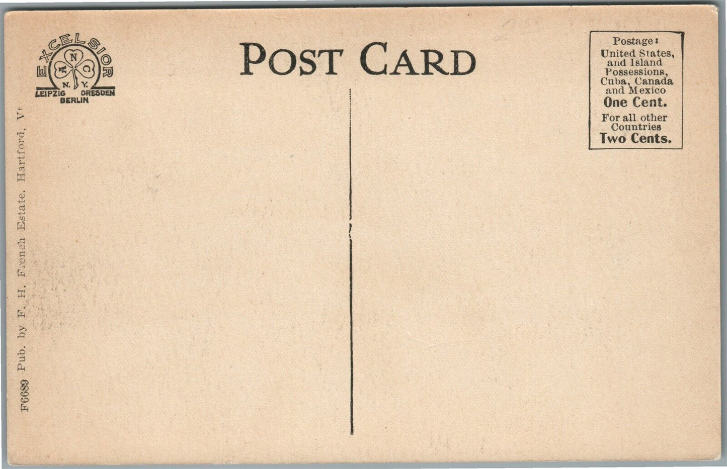 HARTFORD VT HURRICANE HILL ANTIQUE POSTCARD