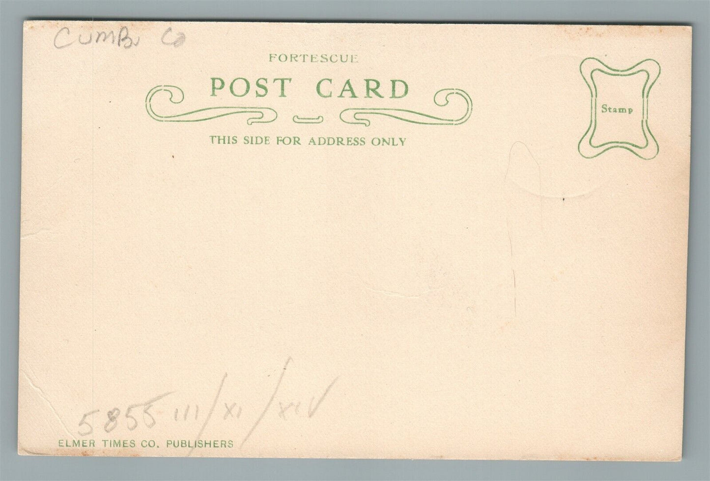 FORTESCUE HOUSE OLD HOTEL NJ ANTIQUE POSTCARD