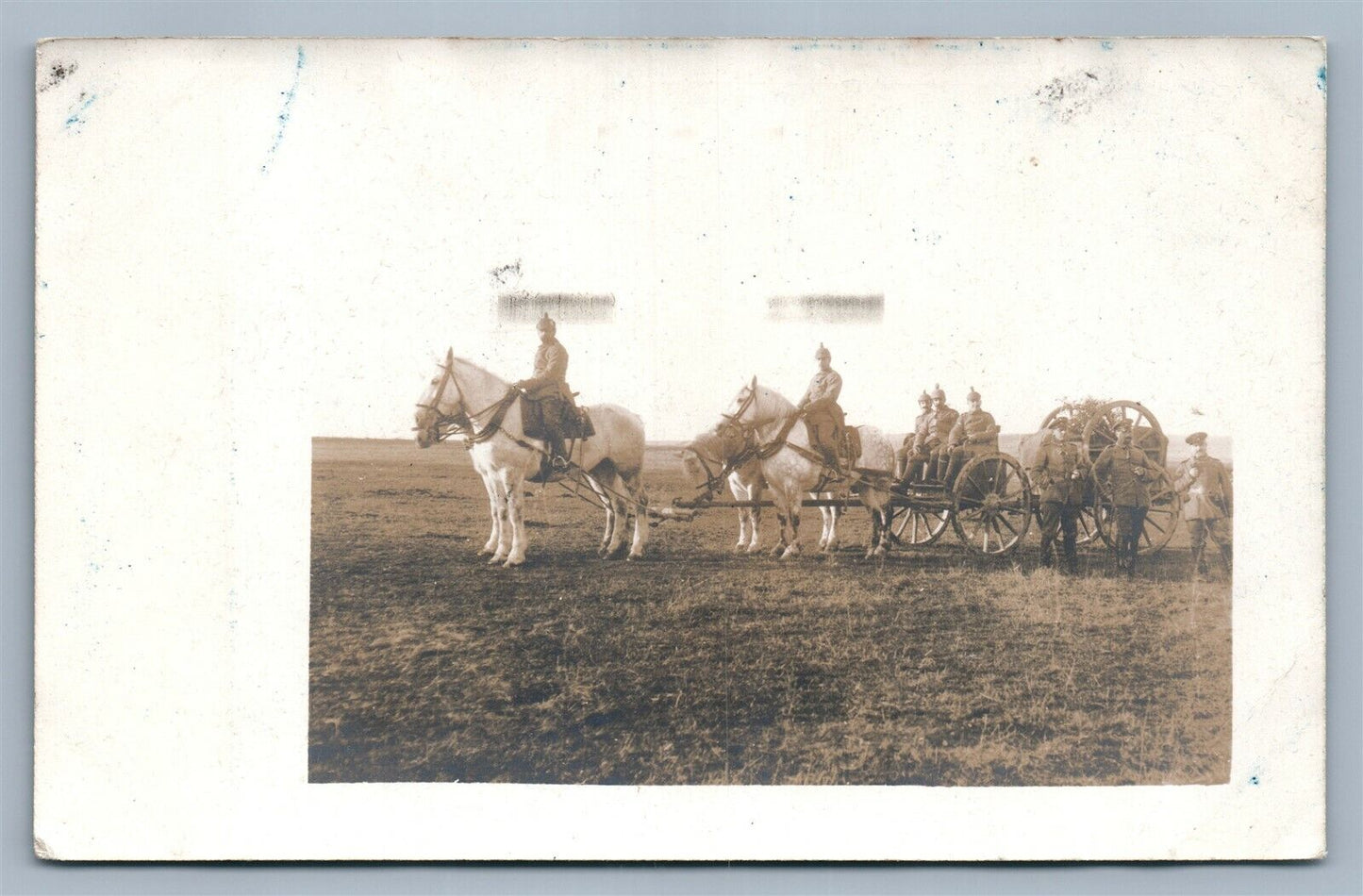 GERMAN WWI CAVALRY CARRIAGE ANTIQUE REAL PHOTO POSTCARD RPPC