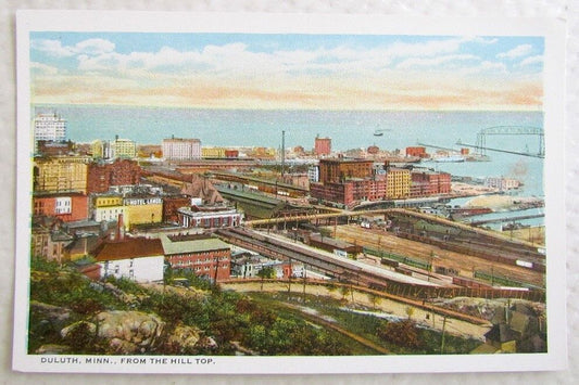 ANTIQUE POSTCARD DULUTH MINNESOTA FROM THE HILL TOP