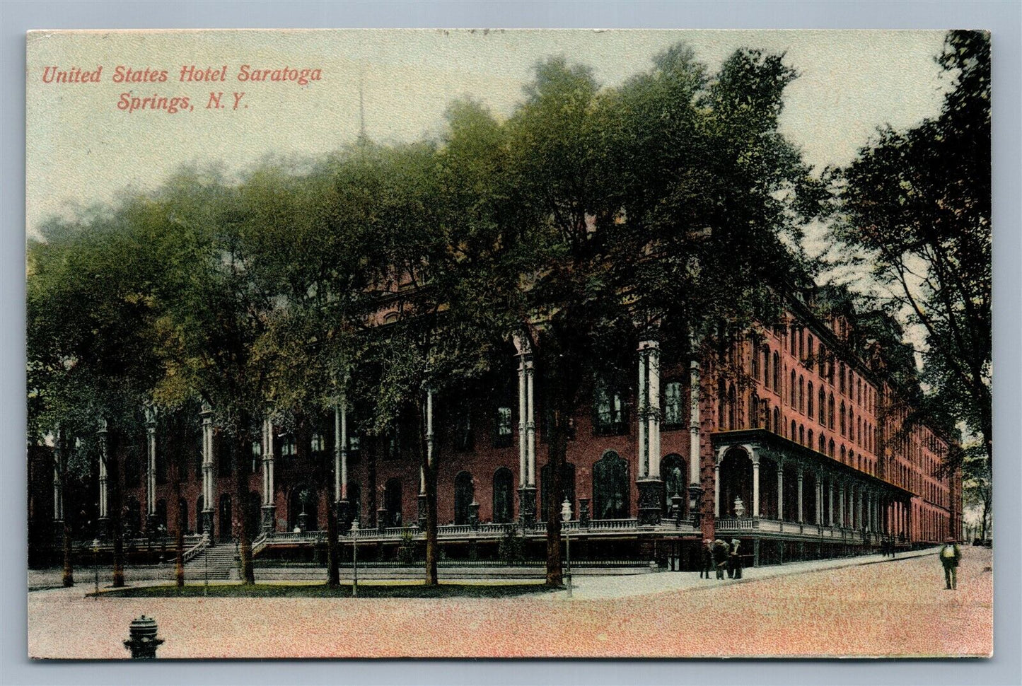 SPRINGS NY UNITED STATES HOTEL SARATOGA ANTIQUE POSTCARD