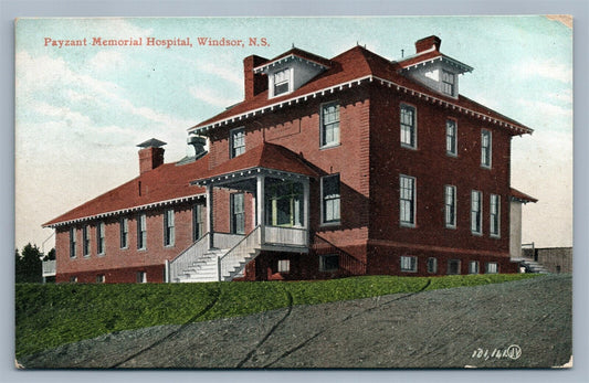 WINDSOR NS PAYZANT MEMORIAL HOSPITAL CANADA ANTIQUE POSTCARD
