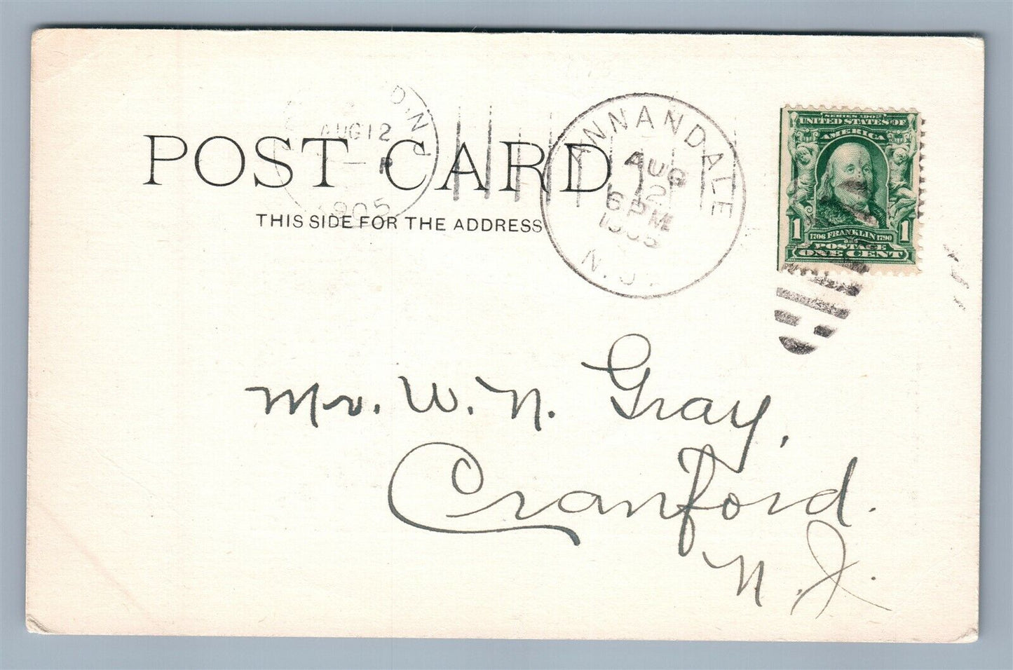 CLINTION NJ IDLE HOUR UP THE RIVER ANTIQUE POSTCARD