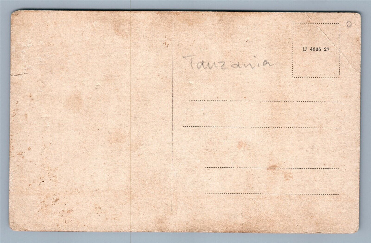 TANZANIA AFRICA TANGA MARKET SQUARE ANTIQUE POSTCARD