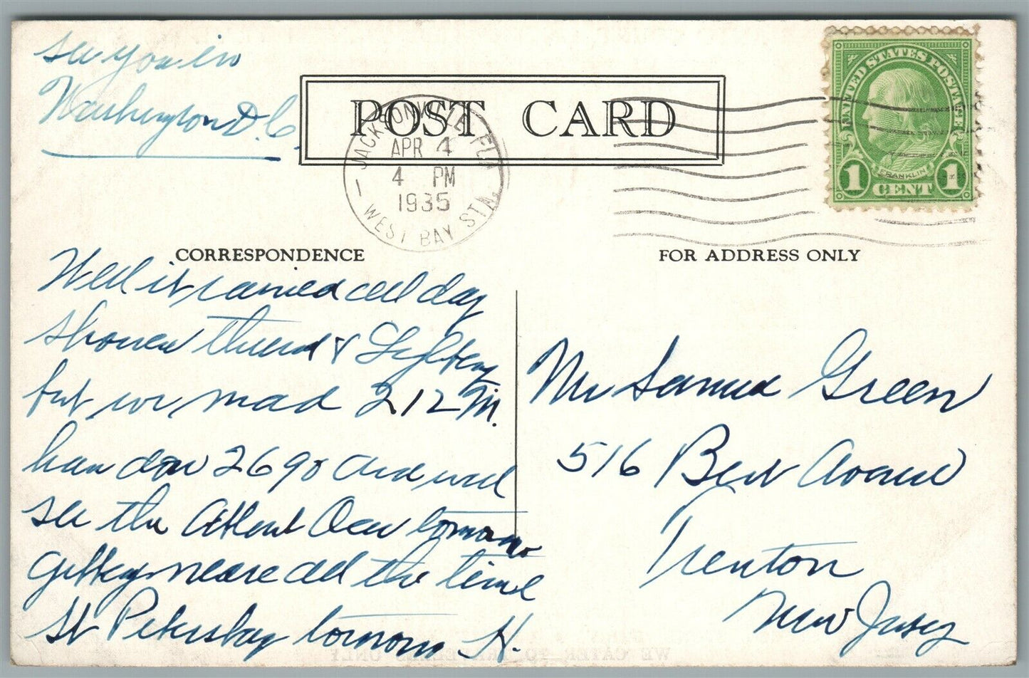 TALLAHASSEE FL AUTO COURT VINTAGE POSTCARD