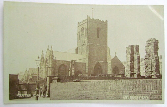 RPPC ANTIQUE REAL PHOTO POSTCARD ST.MARY'S PARISH CHURCH SCARBORO YORKSHIRE UK