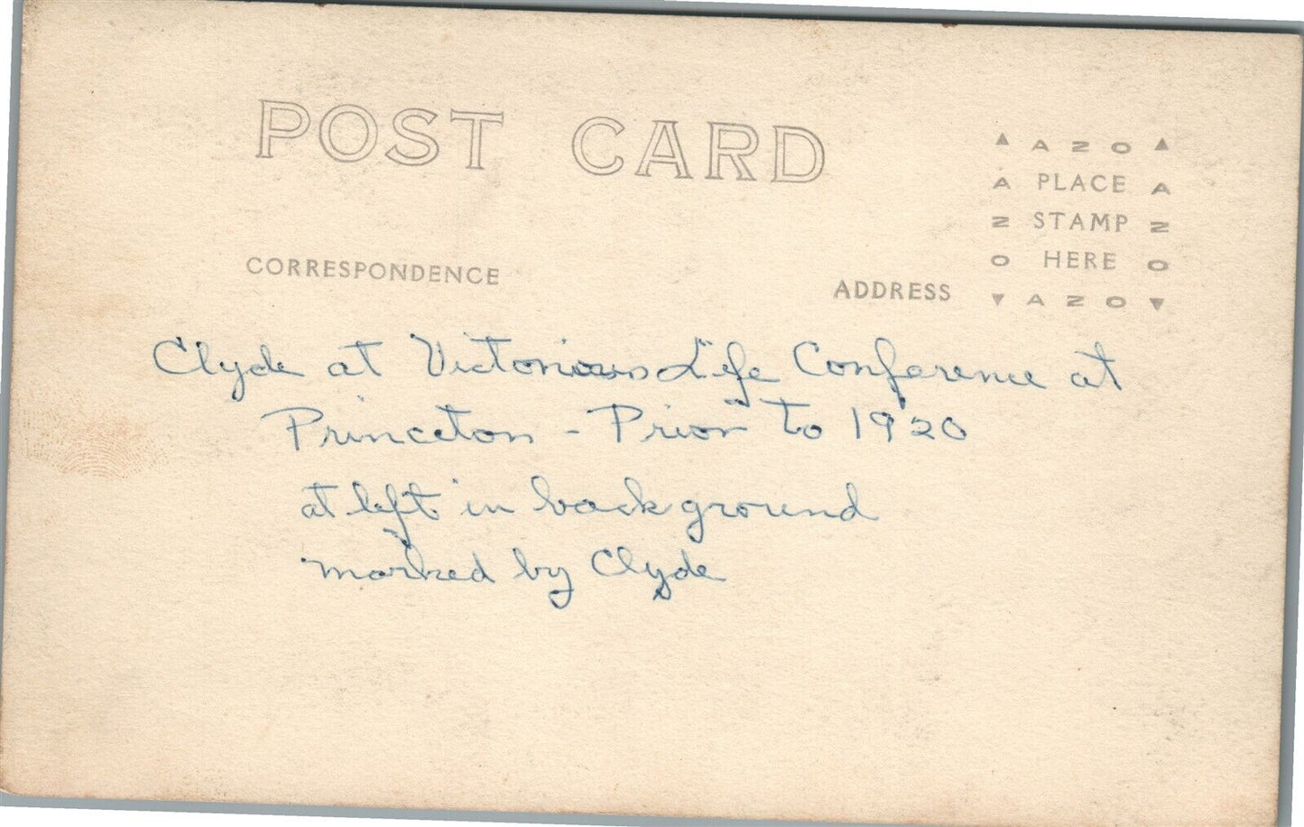 PRINCETON NJ GROUP ANTIQUE REAL PHOTO POSTCARD RPPC