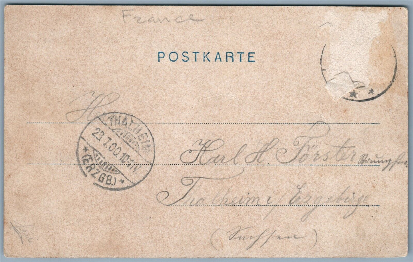 DONON VOGESEN FRANCE 1900 ANTIQUE POSTCARD