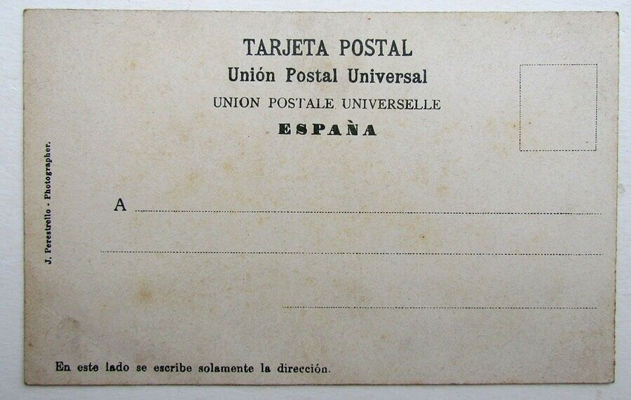 VINTAGE SPANISH POSTCARD LAS PALMAS CALLE MAYOR DE TRIANA STREET SCENE