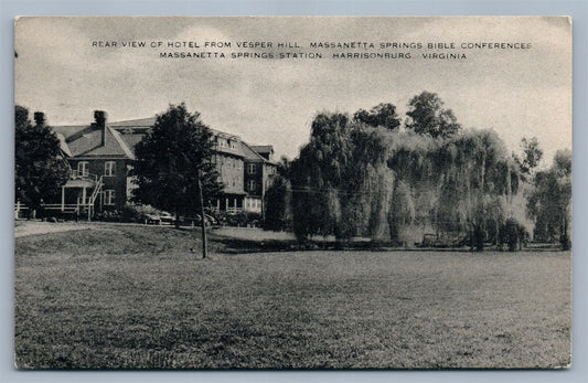 HARRISONBURG VA MASSANETTA SPRINGS STATION 1953 VINTAGE POSTCARD