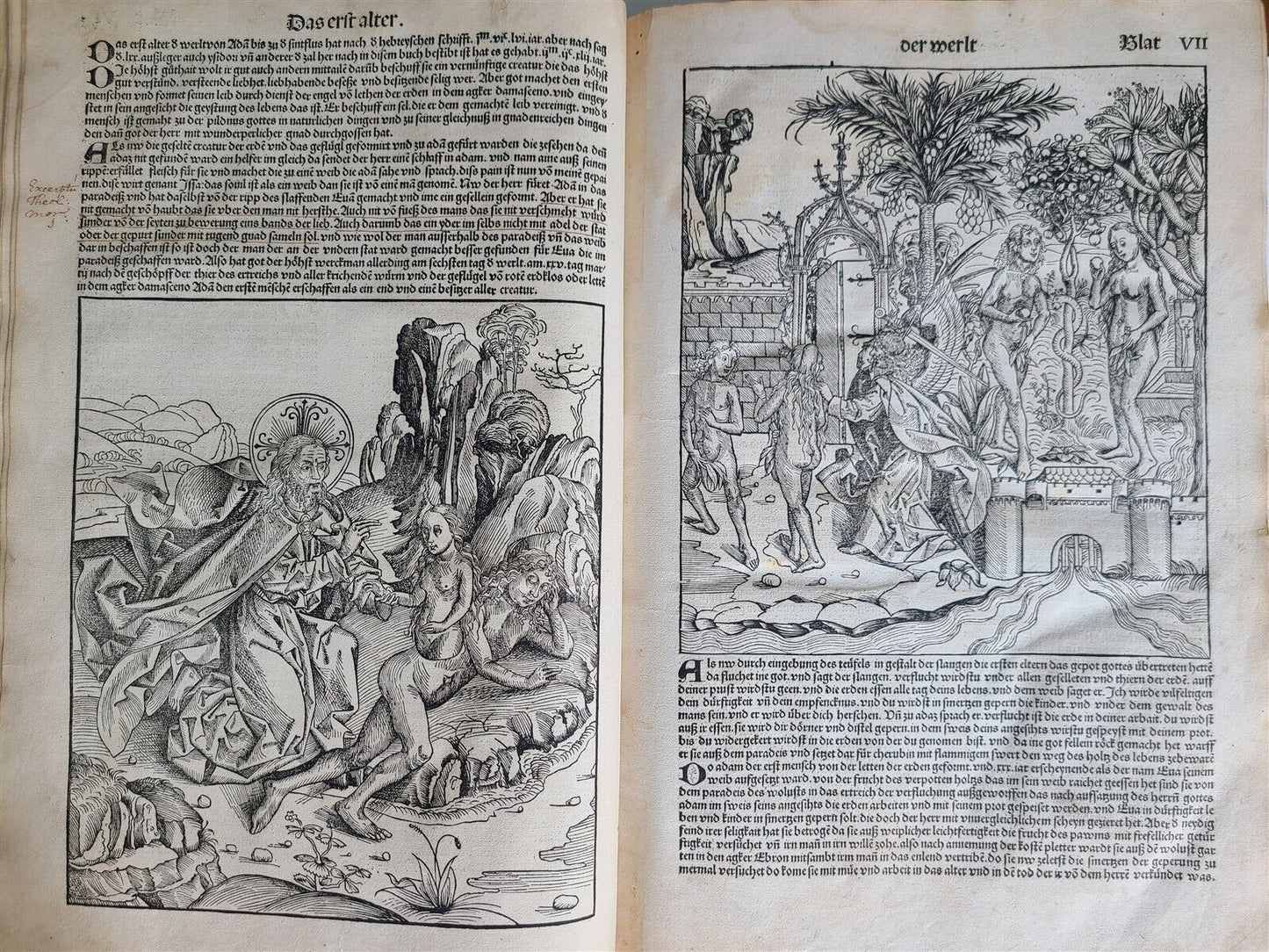 1493 NUREMBERG CHRONICLE antique INCUNABULA Liber chronicarum HARTMANN SCHEDEL