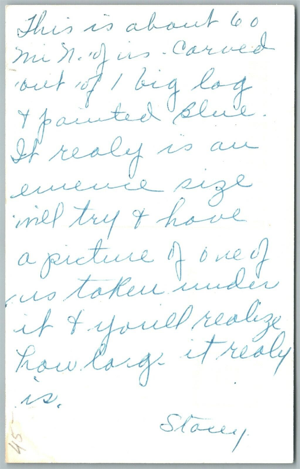 BLUE OX BUNYANS BABE TREE OF MYSTERY ANTIQUE REAL PHOTO POSTCARD RPPC