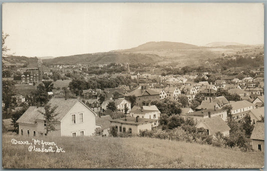 BARRE VT FROM PLEASANT STREET ANTIQUE REAL PHOTO POSTCARD RPPC