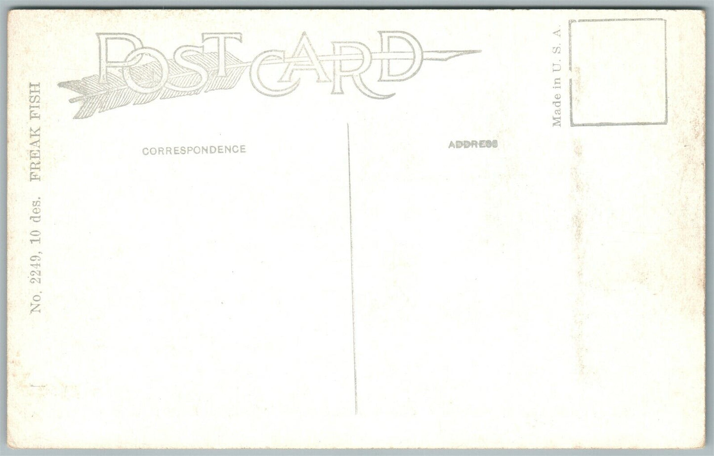 EXAGGERATED FISHING ANTIQUE POSTCARD WHY NOT TRY YOUR LUCK?