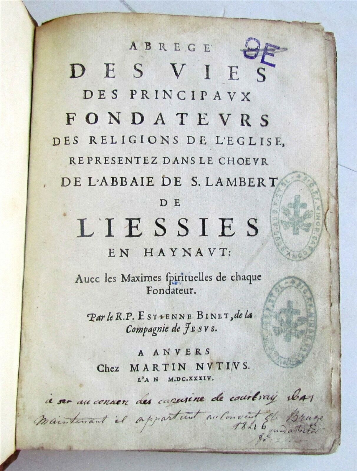 1634 ILLUSTRATED LIVES of MAIN FOUNDERS of RELIGIOUS ORDERS ANTIQUE 39 ENGR.