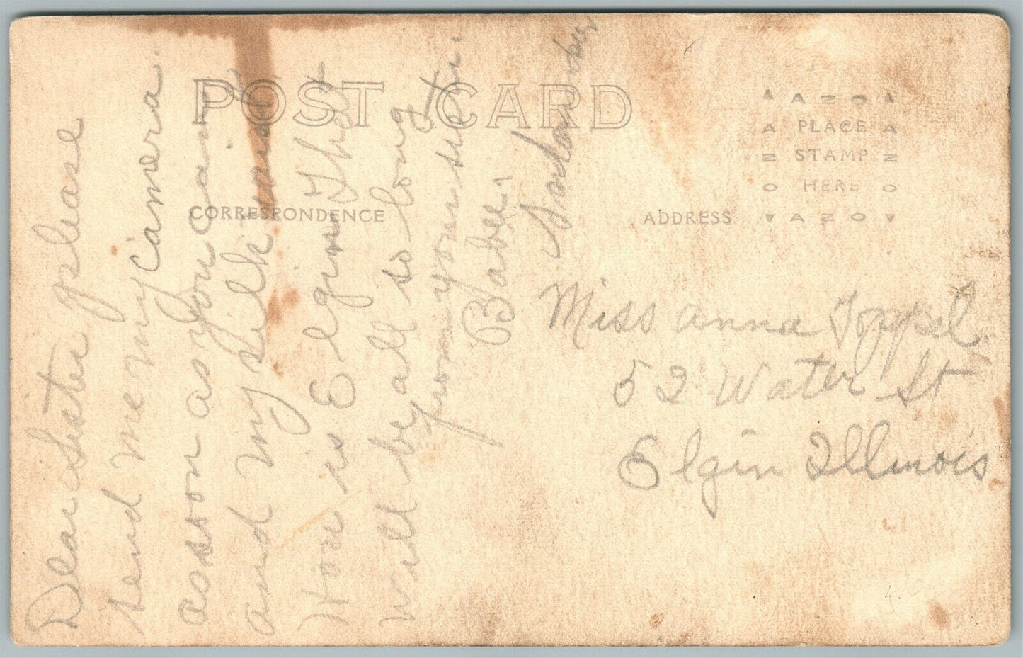 LILLIPUTIANS MIDGETS MAN w/ 2 LADIES CHICAGO IL ANTIQUE REAL PHOTO POSTCARD RPPC