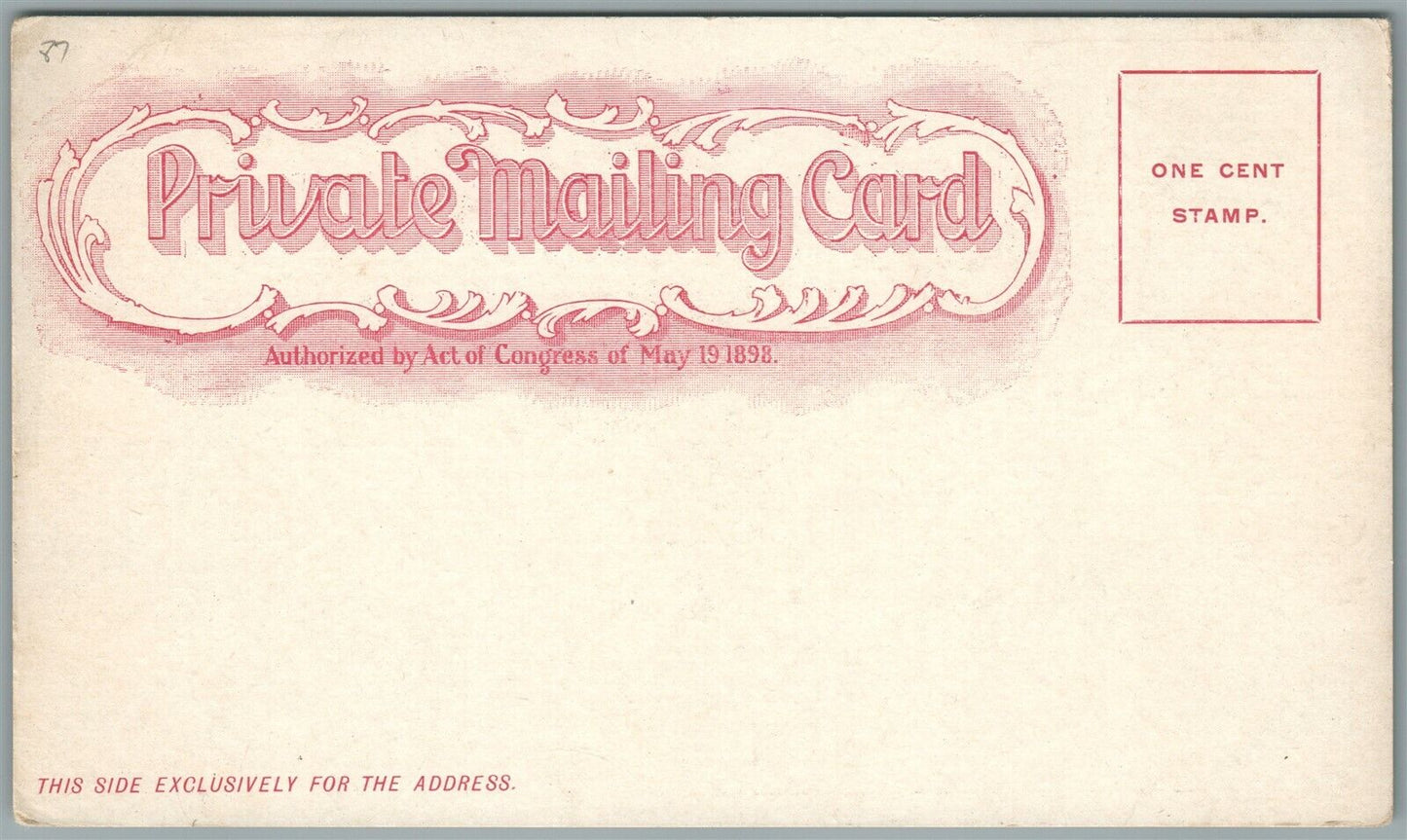EAST HARBOR VILLAGE NJ OCEAN VIEW HOTEL ANTIQUE POSTCARD PRIVATE MAILING CARD