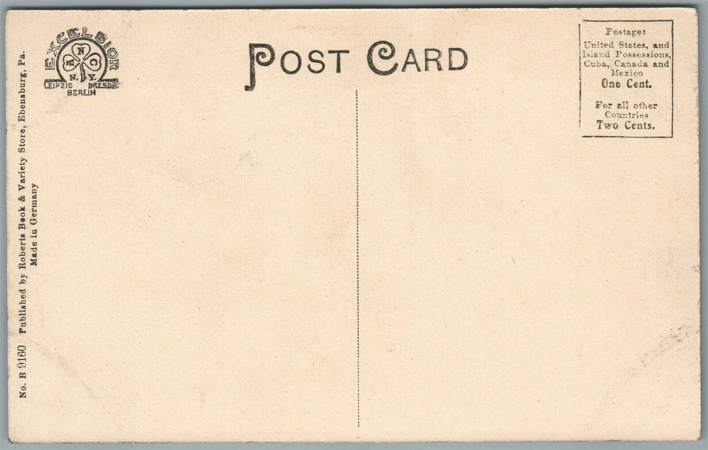 EBENSBURG PA METROPOLITAN HOTEL ANTIQUE POSTCARD