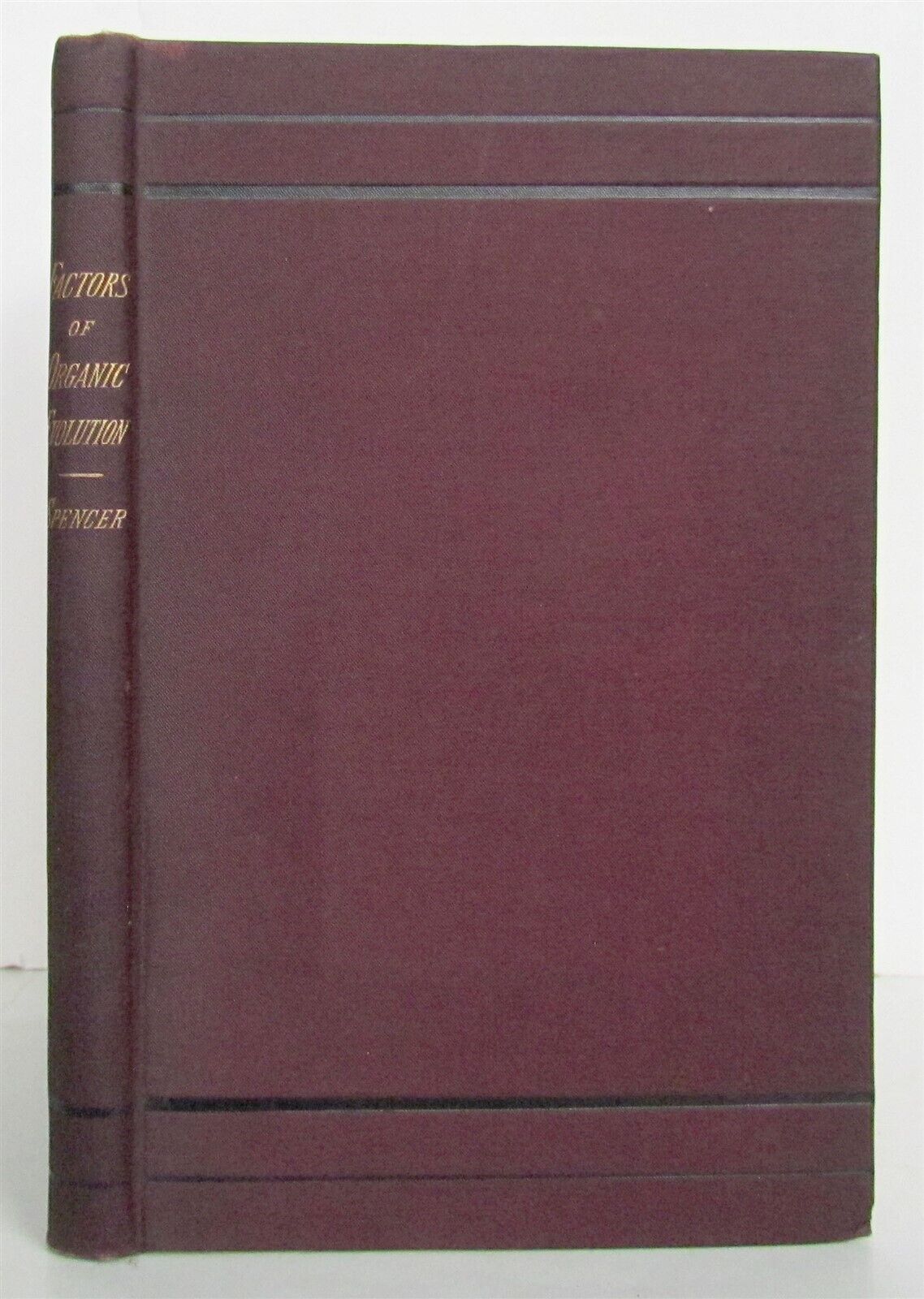 1887 THE FACTORS of ORGANIC EVOLUTION by HERBERT SPENCER antique