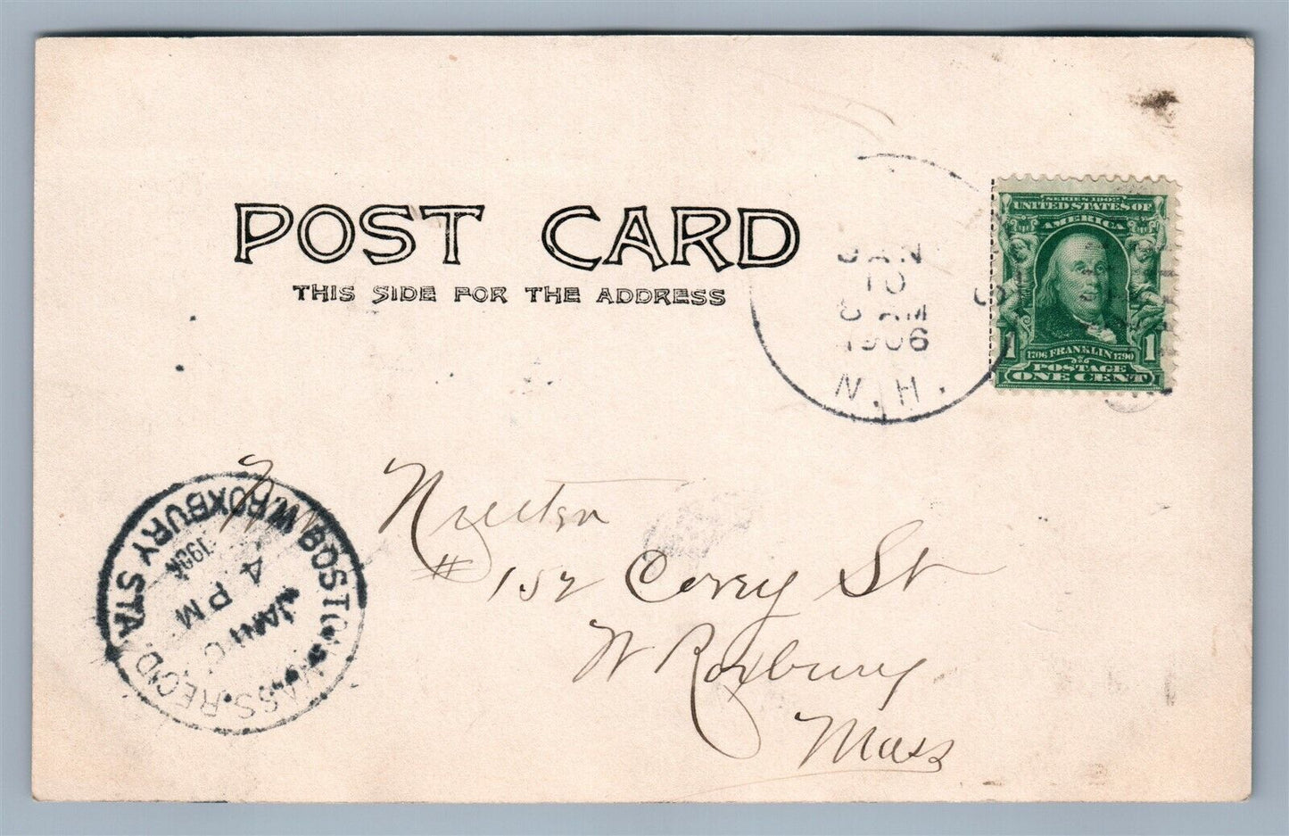 MILTON MILLS NH 1906 ANTIQUE REAL PHOTO POSTCARD RPPC