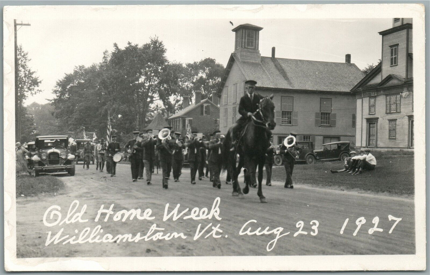 WILLIAMSTOWN VT OLD HOME WEEK AUGUST 23 1927 ANTIQUE REAL PHOTO POSTCARD RPPC