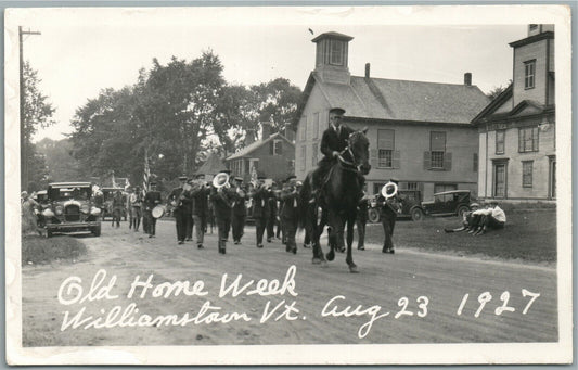 WILLIAMSTOWN VT OLD HOME WEEK AUGUST 23 1927 ANTIQUE REAL PHOTO POSTCARD RPPC