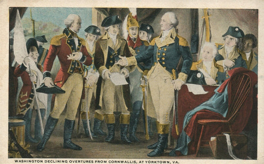 WASHINGTON IN YORKTOWN VA ANTIQUE PATRIOTIC POSTCARD