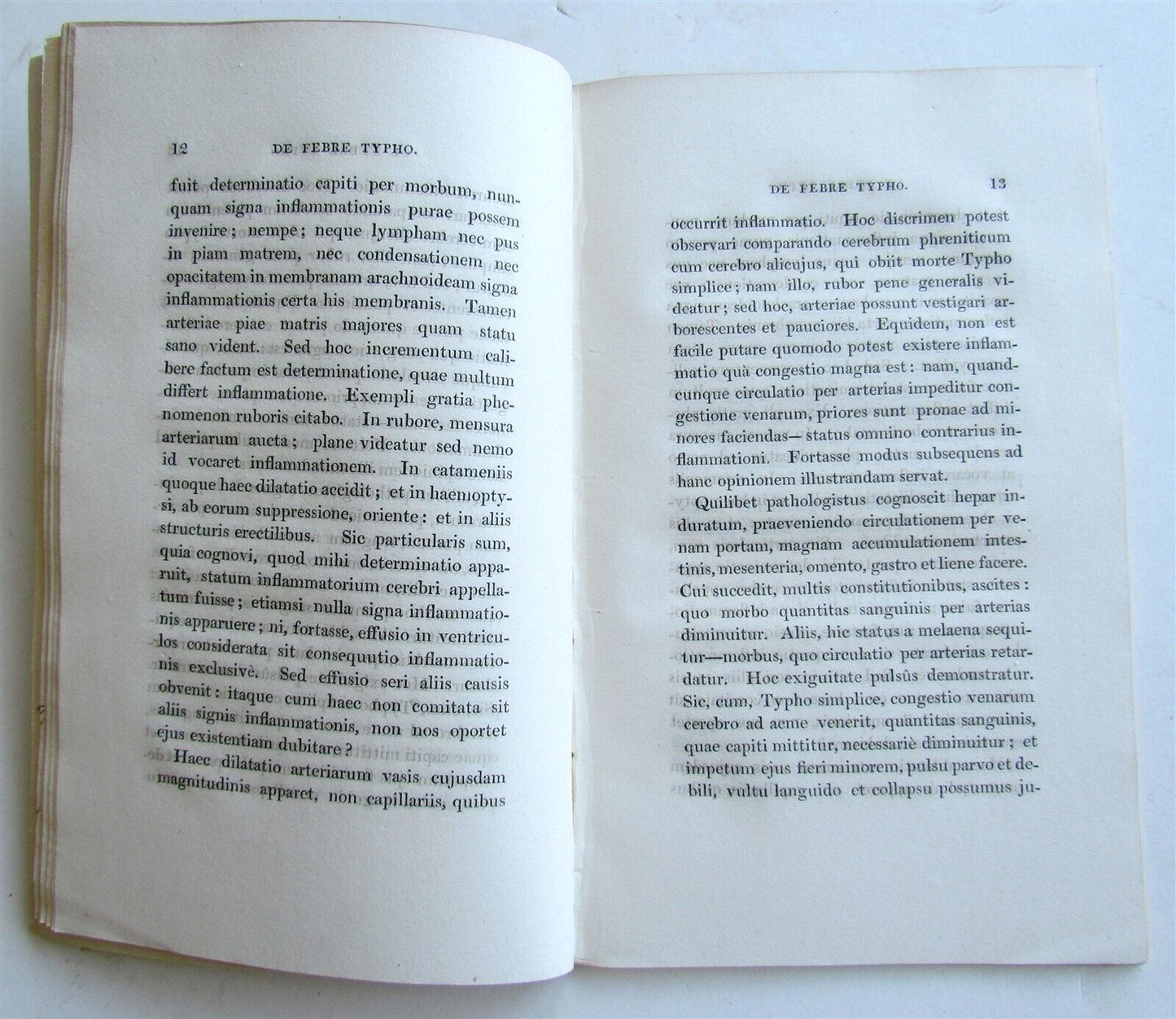 1827 THYPUS TREATISE DISSERTATIO MEDICA INAGURALIS de FEBRE TYPHO ANTIQUE