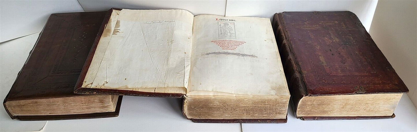 1495 INCUNABULA BIBLE 3 FOLIO VOLUMES COMPLETE antique ILLUSTRATED BIBLIA LATINA