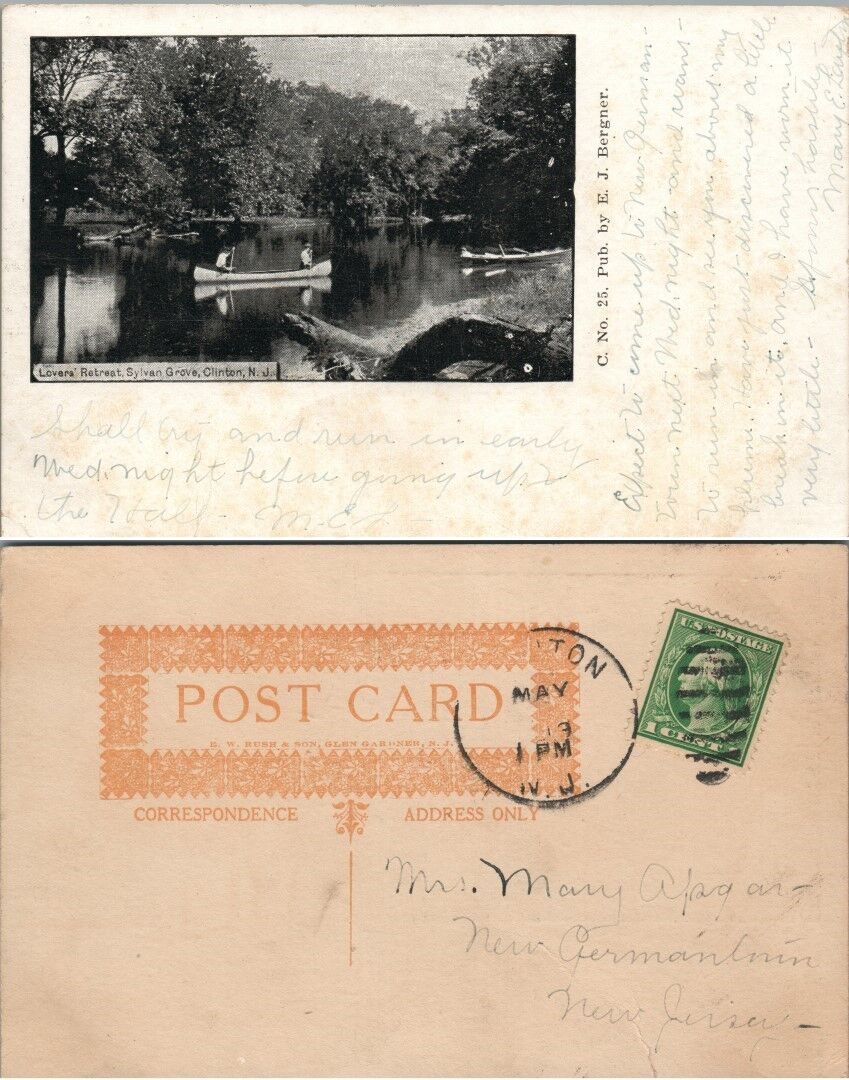 ANTIQUE POSTCARD LOVERS RETREAT SYLVAN GROVE CLINTON N.J.
