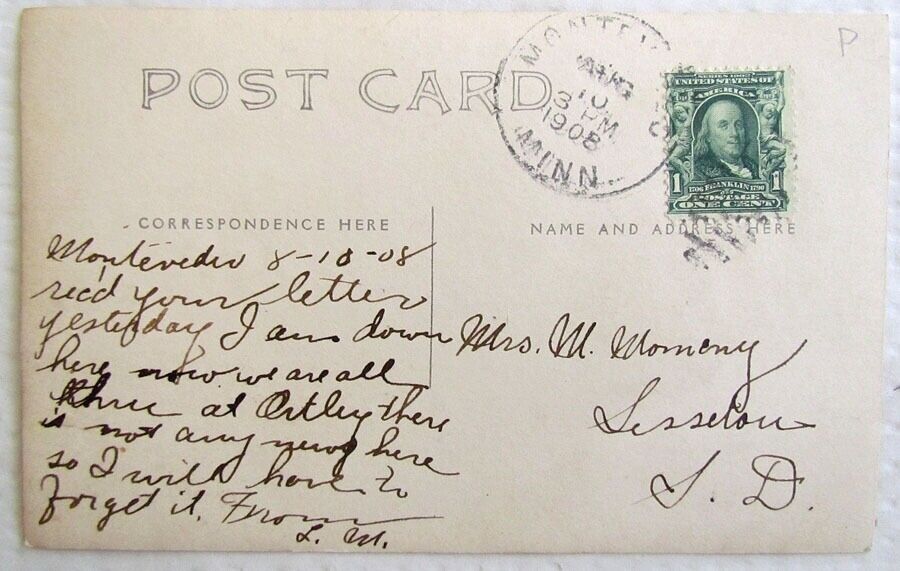 CLINTON MN CYCLONE DAMAGE 1908 ANTIQUE REAL PHOTO POSTCARD RPPC