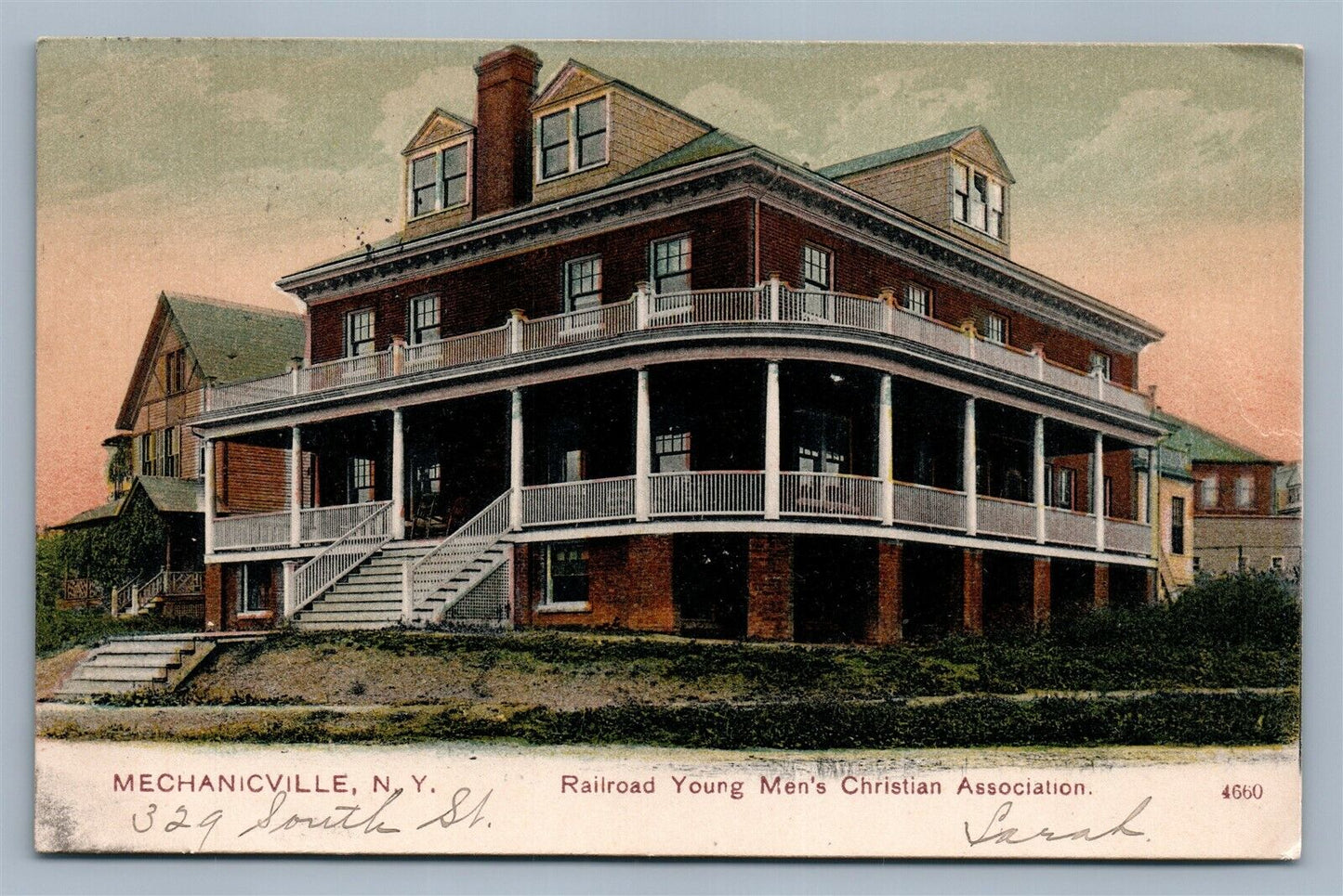MECHANICVILLE NY RAILROAD YOUNG MEN'S CHRISTIAN ASSOCIATION ANTIQUE POSTCARD