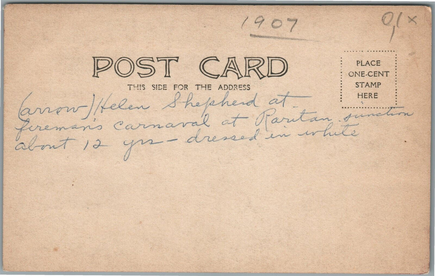 SOMERVILLE NJ FIREMAN'S CARNIVAL ANTIQUE REAL PHOTO POSTCARD RPPC