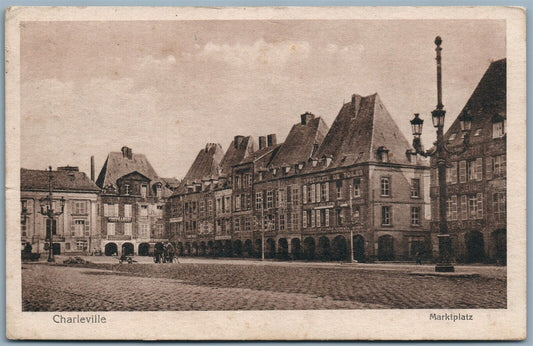 CHARLEVILLE FRANCE GERMAN FELDPOST 1916 ANTIQUE POSTCARD