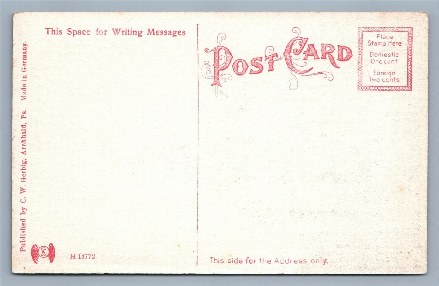 ARCHBALD PA ST.THOMAS CATHOLIC CHURCH ANTIQUE POSTCARD