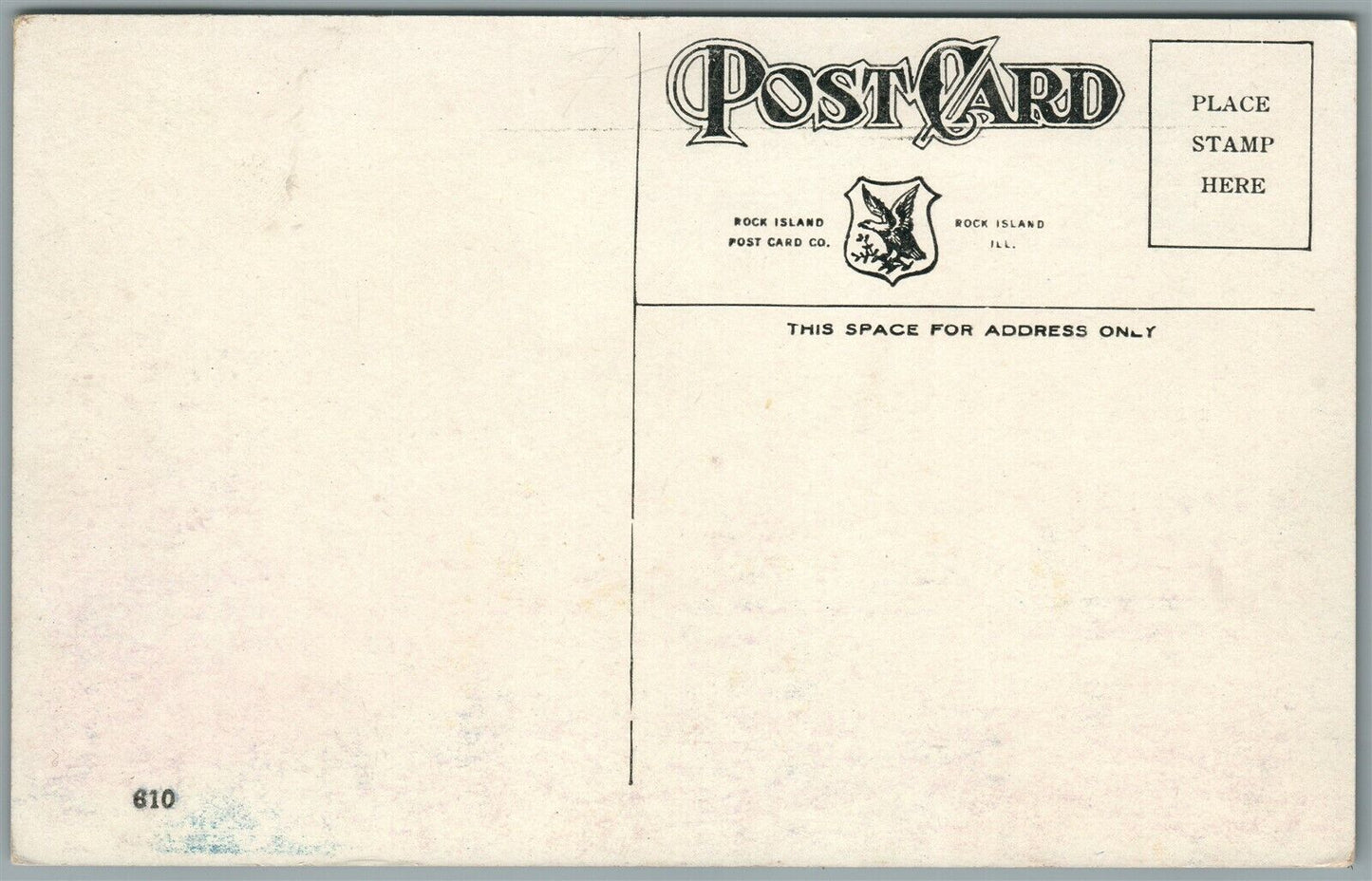 OLD PRISON HOSPITAL ROCK ISLAND ARCENAL ANTIQUE POSTCARD