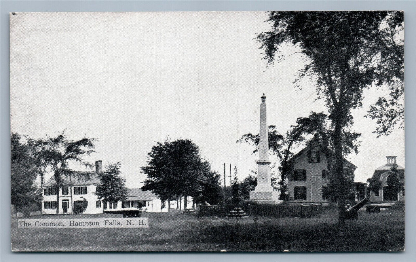 HAMPTON FALLS NH THE COMMON ANTIQUE POSTCARD
