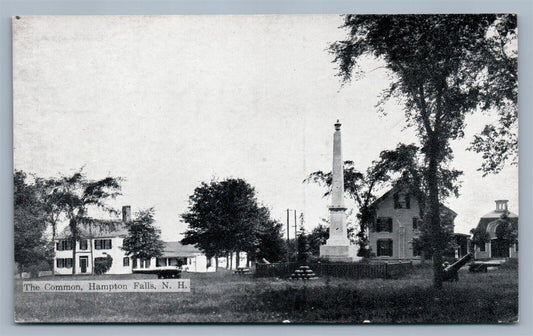 HAMPTON FALLS NH THE COMMON ANTIQUE POSTCARD