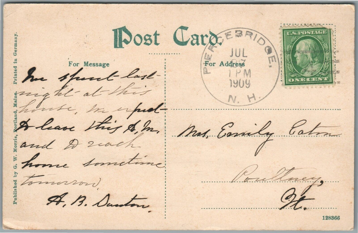 BETHLEHEM NH SINCLAIR HOUSE ANTIQUE POSTCARD