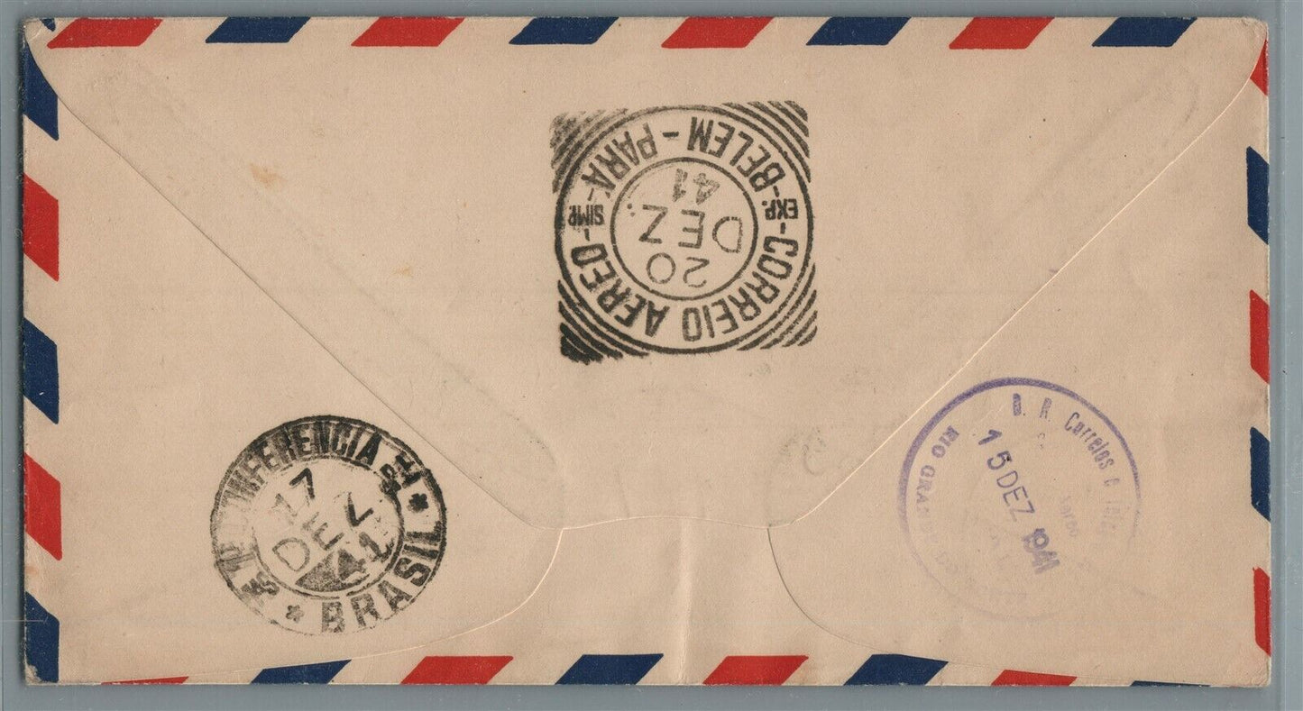 BELGIAN CONGO to USA 1941 VINTAGE COVER w/ STAMPS