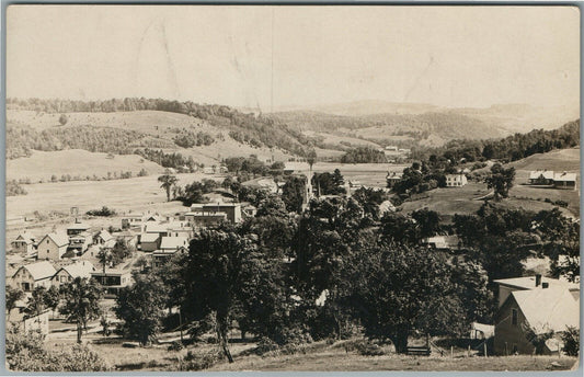 WILLIAMSTOWN VT BIRDS EYE VIEW ANTIQUE REAL PHOTO POSTCARD RPPC