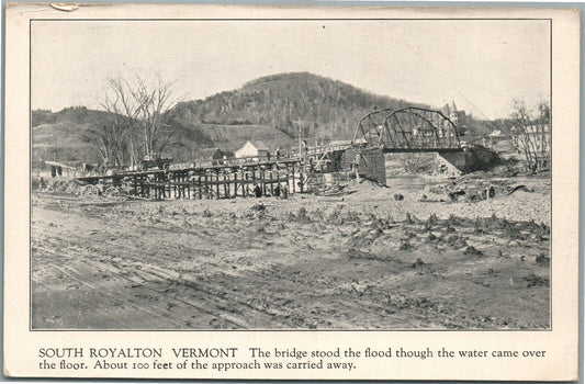 SOUTH ROYALTON VT BRIDGE STOOD THE FLOOD ANTIQUE POSTCARD
