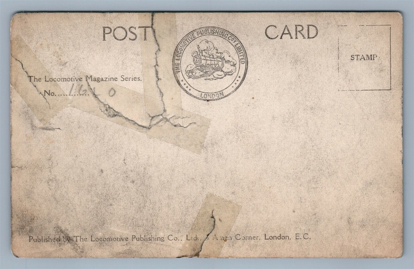 BRITISH TRAIN AT RAILROAD STATION ANTIQUE REAL PHOTO POSTCARD RPPC railway depot