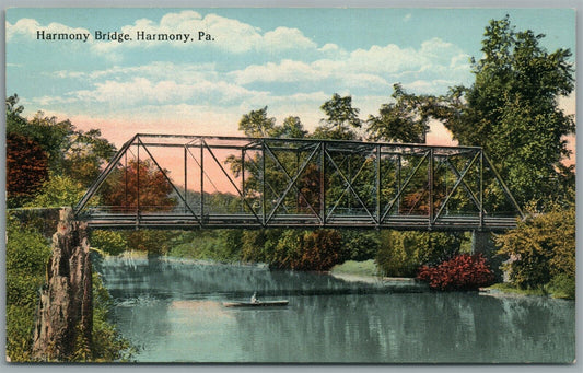 HARMONY PA BRIDGE ANTIQUE POSTCARD