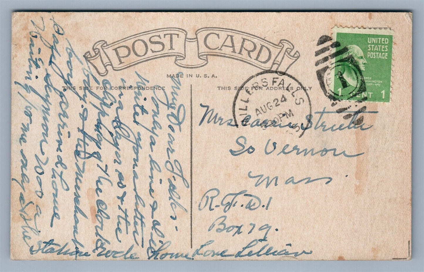 BOAT WRECK 1941 VINTAGE POSTCARD